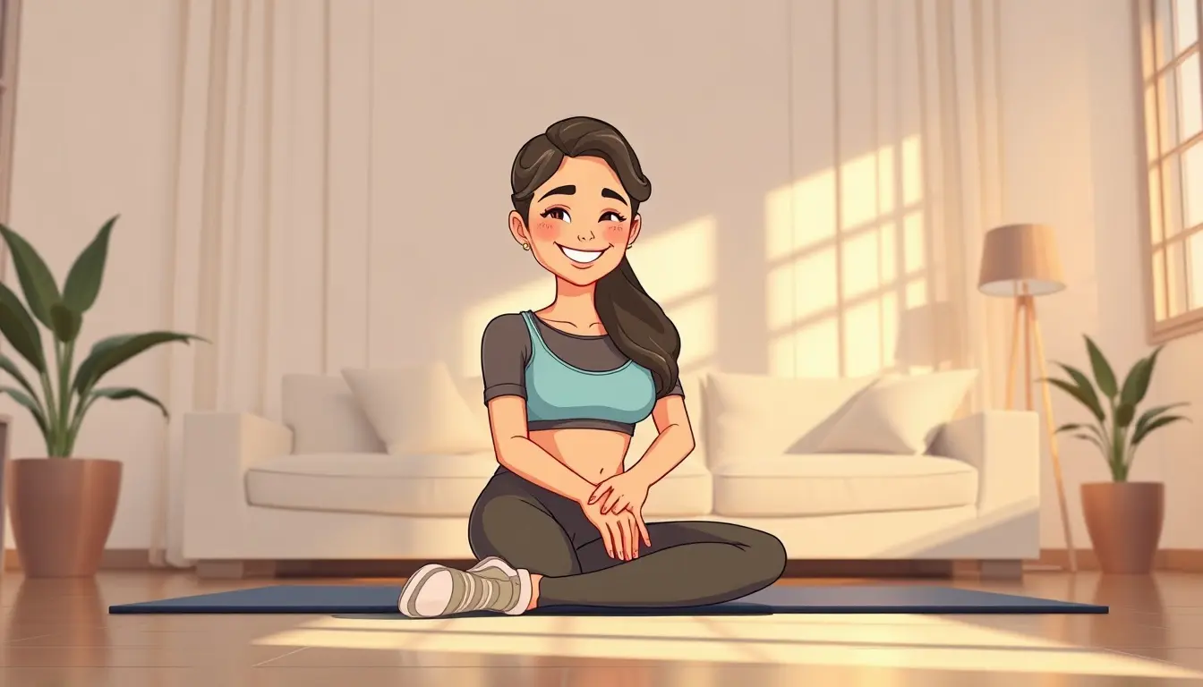 Mujer joven en ambiente de bienestar analizando salud y peso ideal mujer