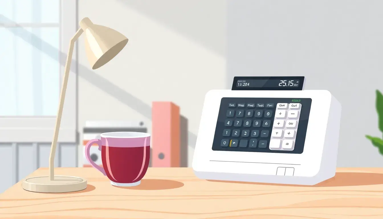 Interfaz de calculadora de edad en un portátil sobre escritorio moderno