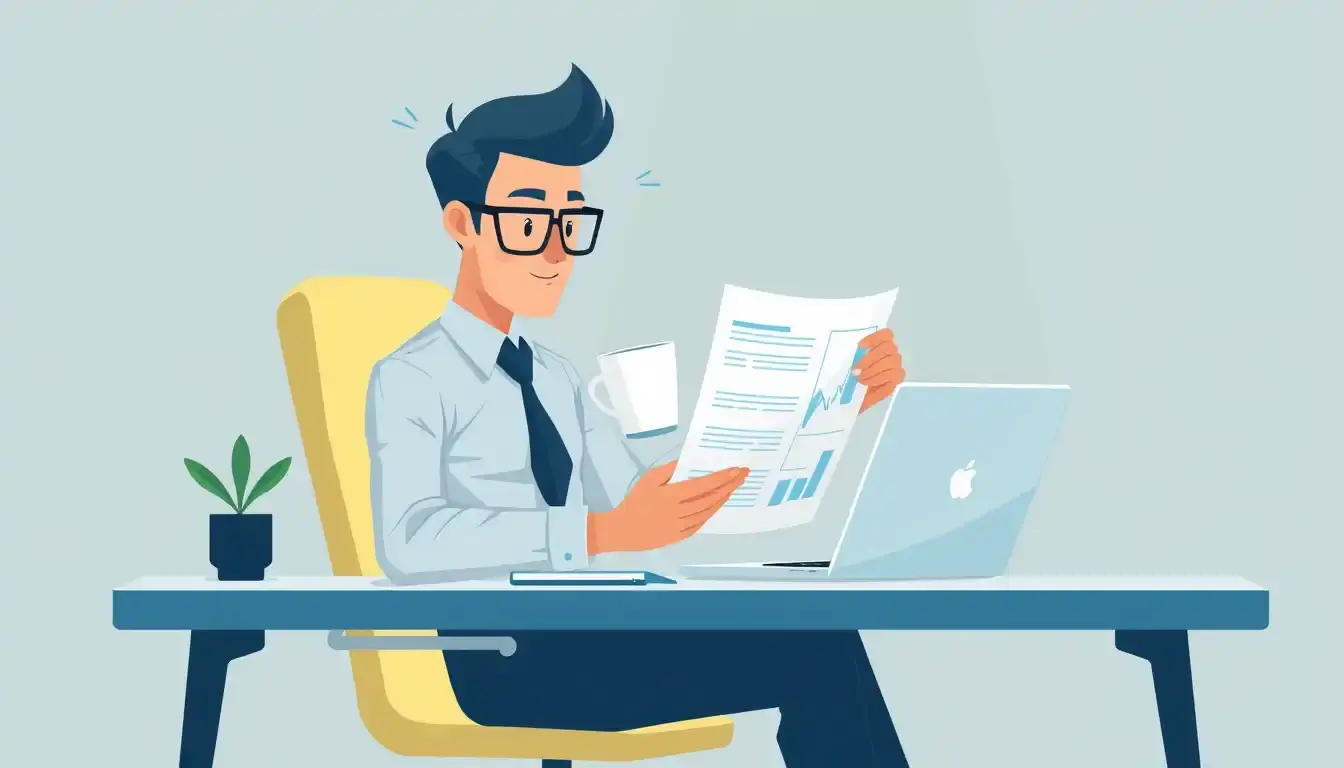 Profesional revisando finanzas personales y conceptos de salario neto y bruto