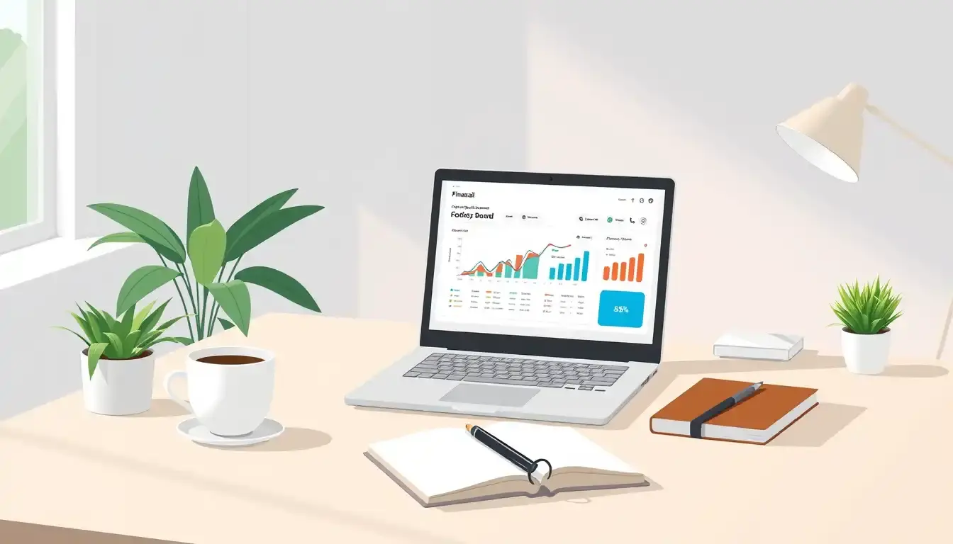 Persona revisando información financiera en laptop sobre calculadora de paro y beneficios.