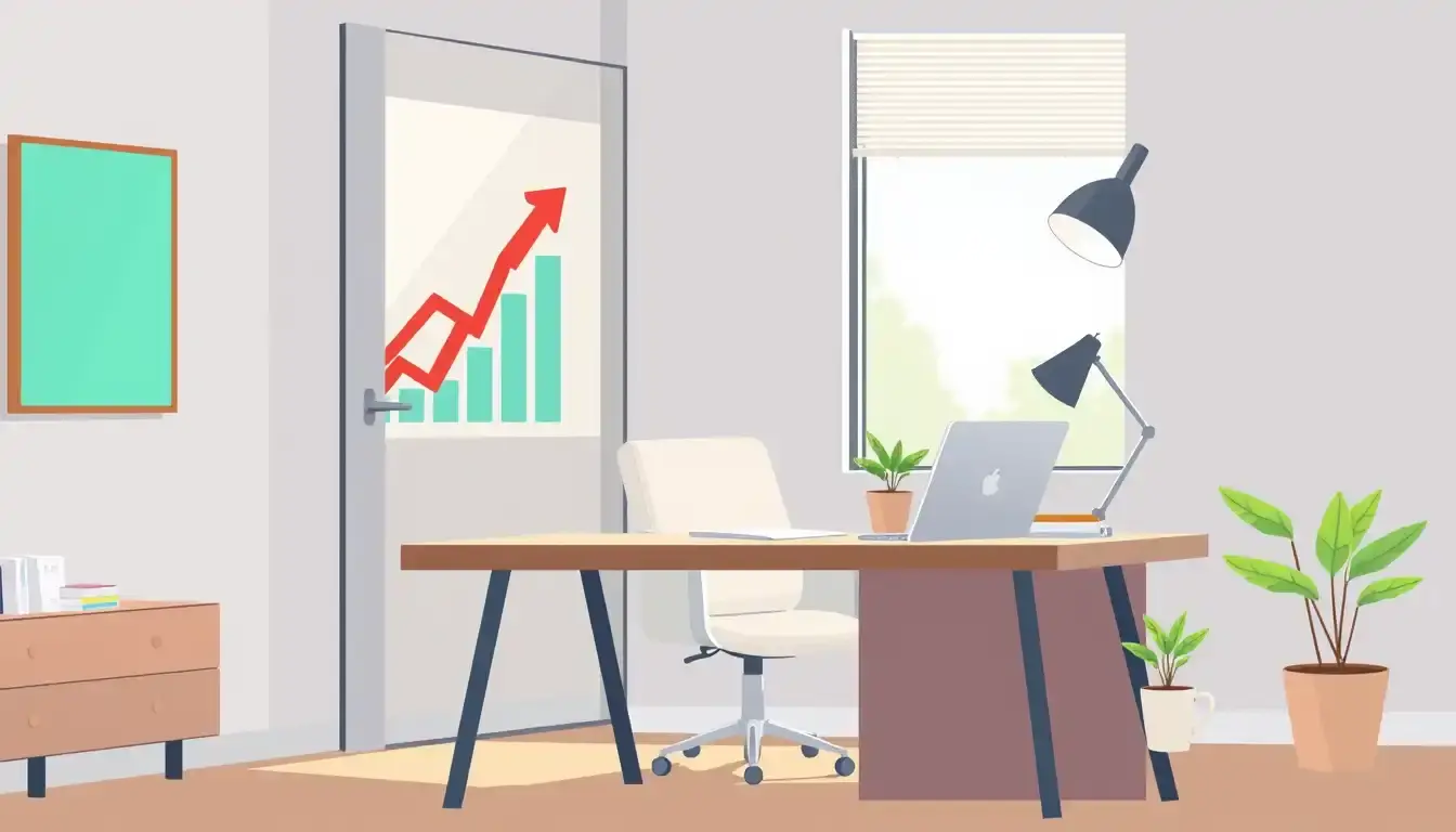 Pantalla de ordenador mostrando gráficos de crecimiento financiero y ahorro personal