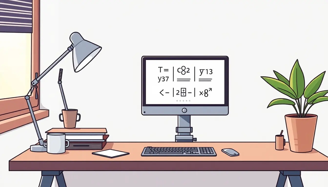 Interfaz de calculador de regla de tres en una pantalla de laptop profesional